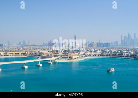 Le point de vue de l'Atlantide le Plam, Palm Jumeirah, Dubai, UAE. Banque D'Images