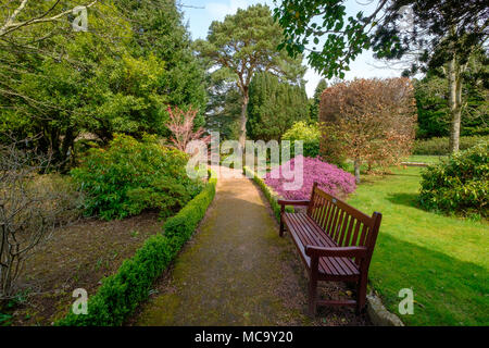 Avis de Robert Burns dans le jardin, Alloway Ayrshire, Scotland, UK Banque D'Images