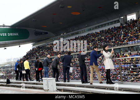 Shanghai, Chine. 14 avr, 2018. Shanghai : Sport Automobile : Formule 1 2018 Grand Prix de Chine Heineken Chinese Grand Prix de Formule 1 Circuit de Shanghai Avril 14, 2018 à Shanghai, Chine. Utilisation dans le monde entier | Credit : dpa/Alamy Live News Banque D'Images