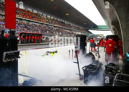 Shanghai, Chine. 14 avr, 2018. Shanghai : Sport Automobile : Formule 1 2018 Grand Prix de Chine Heineken Chinese Grand Prix de Formule 1 Circuit de Shanghai Avril 14, 2018 à Shanghai, Chine. Utilisation dans le monde entier | Credit : dpa/Alamy Live News Banque D'Images