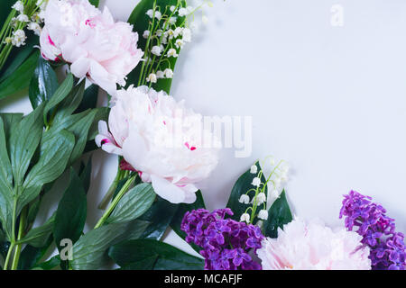 Lilas, pivoines et roses Lilly de la pr. Banque D'Images