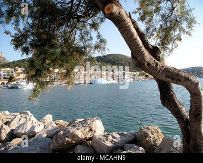 La rade et le port de plaisance de Puerto Andratx, Mallorca, Espagne Banque D'Images