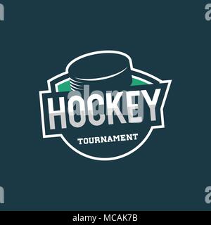 Logo Sport hockey. emblème, insigne, les éléments de conception, modèle logo vector illustration Illustration de Vecteur