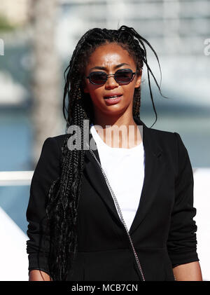 Malaga, Andalousie, espagne. Apr 15, 2018. Berta Vazquez assiste à la photocall de la série ''vis a vis'' dans le 21e Festival de Cinéma de Malaga à Malaga.Le festival de Malaga ou Malaga film festival est un festival de cinéma organisé à Malaga, c'est principalement de promouvoir les films en langue espagnole. Credit : Manu Haiti/SOPA Images/ZUMA/Alamy Fil Live News Banque D'Images