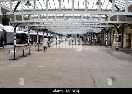 La gare de Durham, de la plate-forme 2 Banque D'Images