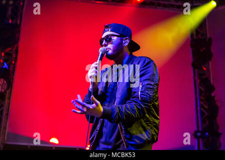 Le chanteur britannique, musicien, rappeur et vainqueur du casting show The X Factor 2012 live au Blue Balls Festival de Lucerne Banque D'Images