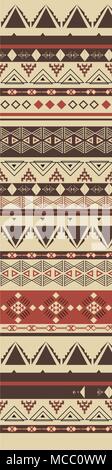 Absract motif tribal ethnique homogène, éléments pour l'impression sur papier et tissu. Illustration de Vecteur