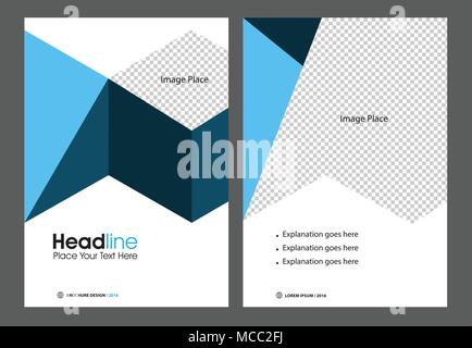 Brochure professionnelle Concept Modèle pour fins commerciales, placer vos textes et logos et prêt à aller pour l'impression. Illustration de Vecteur