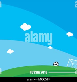 Tournoi de soccer 2018 Russie art vectoriel Illustration de Vecteur