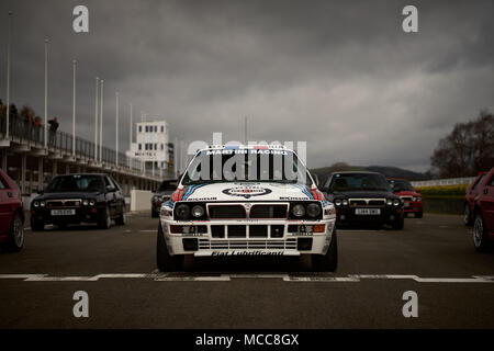 Martini Lancia Delta Integrale HF, Goodwood Motor Circuit, UK Banque D'Images