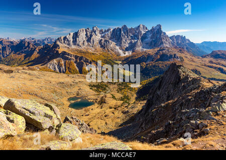 Le Paneveggio Pale di San Martino Nature Park, Juribrutto, vallée Venegia valley. Avis de la Cima Bocche. Les Dolomites du Trentin. Alpes italiennes. L'Europe. Banque D'Images