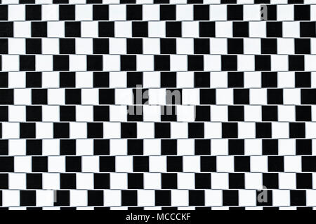 Les lignes sont parallèles, mais semblent être slanted - illusion d'optique. Banque D'Images