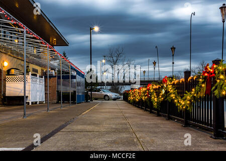 UTICA, NY, USA - JAN. 22, 2018 : Marina historique d'Utica ou comme connu localement comme Aqua Vino est d'être fermé et vendu sur 16 Blocage Port Rd E, Utica, NY, USA Banque D'Images