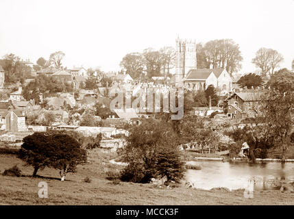 Village de Carisbrooke, île de Wight, début des années 1900 Banque D'Images