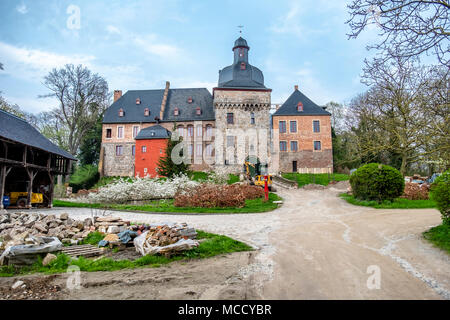 LIEDBERG / ALLEMAGNE - 14 avril 2018 : la vieille ville historique Liedberg en NRW, Allemagne. Banque D'Images