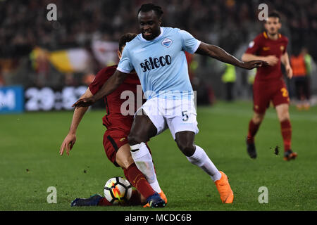 Rome, Italie. Apr 16, 2018. Un Football-Serie-Lazio vs Roma -Rome 15-Apr-2018 Dans l'image Lulaku01 Jordanie Photo Photographe indépendant : Crédit Photo Agency/Alamy Live News Banque D'Images