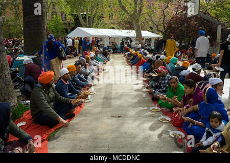 Rome, Italie, 15/04/2018 : célébration annuelle de Nagar Kirtan à Rome, Italie Banque D'Images