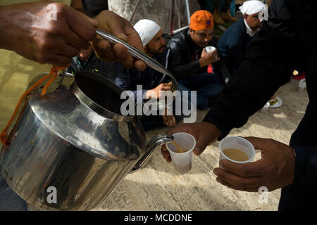 Rome, Italie, 15/04/2018 : célébration annuelle de Nagar Kirtan à Rome, Italie Banque D'Images