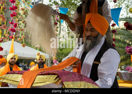 Rome, Italie, 15/04/2018 : célébration annuelle de Nagar Kirtan à Rome, Italie Banque D'Images