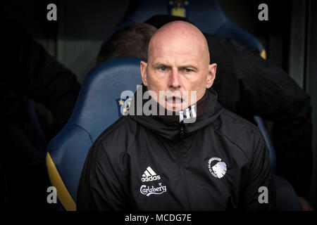 Le Danemark, Brøndby - 15 avril, 2018. Ståle Solbakken FC Copenhague manager vu au cours de l'alka Superliga match contre Brøndby IF à Brøndby Stadion. (Photo crédit : Gonzales Photo - Kim M. Leland). Banque D'Images