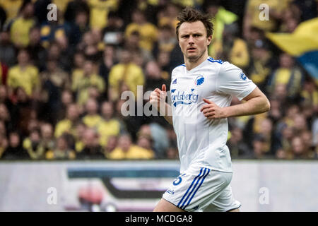 Le Danemark, Brøndby - 15 avril, 2018. William Kvist du FC Copenhague vu au cours de l'alka Superliga match contre les rivaux de Brøndby Stadion à Brøndby IF. (Photo crédit : Gonzales Photo - Kim M. Leland). Banque D'Images