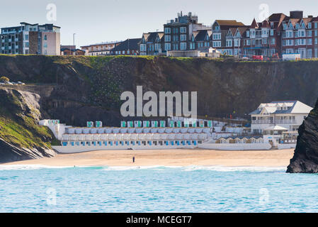 Tolcarne Beach à Newquay Cornwall. Banque D'Images