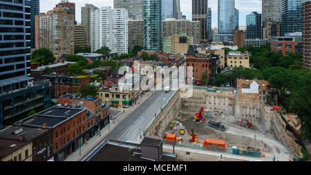 Site de construction et de paysage urbain, Toronto, Canada Banque D'Images