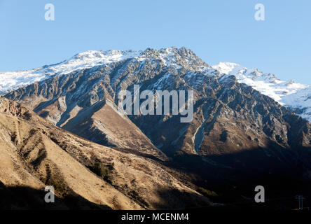 Vue à l'intérieur de l'Aoraki/Mount Cook National Park, à partir de l'autoroute 80, à proximité de Mount Cook Village Banque D'Images