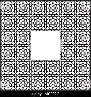 De l'armature carrée modèle arabe de trois par trois blocs Illustration de Vecteur