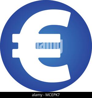 Signe Euro con. vector illustration style plat. Illustration de Vecteur