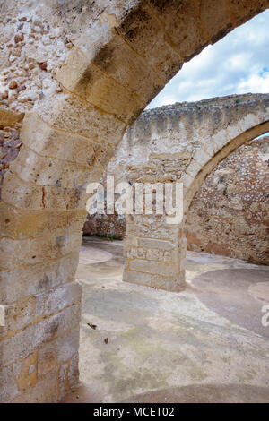 Ruines de la forteresse de Rethymno, Crète, Grèce Banque D'Images