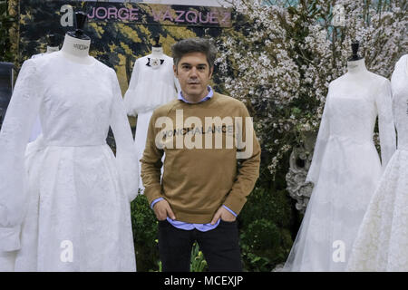 Jorge Vazquez assiste à l'ouverture de 1001 mariages à la galerie en verre dans Cibeles Palace comprend : Jorge Vazquez Où : Madrid, Espagne Quand : 16 Mar 2018 Crédit : Oscar Gonzalez/WENN.com Banque D'Images