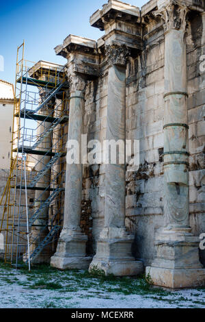 L'ancienne Bibliothèque d'Hadrien, Athènes, Grèce Banque D'Images