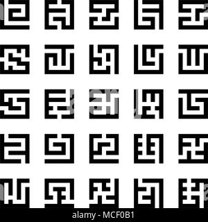 Ensemble d'icônes labyrinthe isolé sur fond blanc Illustration de Vecteur