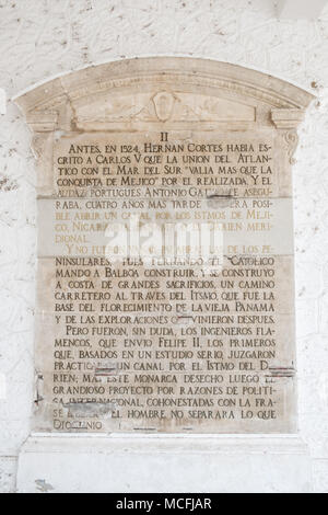 La ville de Panama, Panama - mars 2018 : monument Parc Français Français alias Plaza (Plaza de España) dans la région de Casco Viejo, Panama City, Panama Banque D'Images