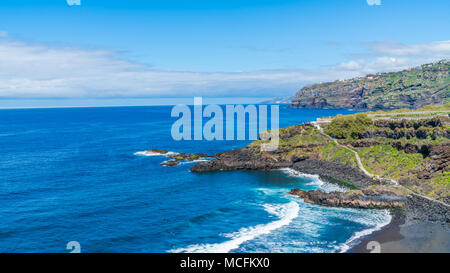 Vue panoramique sur la côte de Tenerife, près de Puerto de la Cruz, Îles Canaries Banque D'Images