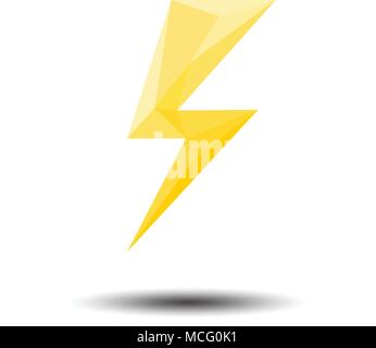 Polygon Éclair sur fond blanc Illustration de Vecteur