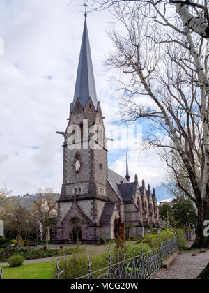 L'église protestante à Passerpromenade, Meran-Merano, département Bozen-South Tyrol, Italie Banque D'Images