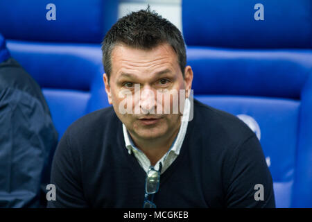 Gelsenkirchen, Allemagne. Apr 15, 2018. Christian HEIDEL (GE, la Direction des sports et de la Communication, Manager), Portrait, football 1. Bundesliga, 30. journée, le FC Schalke 04 (GE) - Borussia Dortmund (NE), 15.04.2017 à Gelsenkirchen, Allemagne. Utilisation dans le monde entier | Credit : dpa/Alamy Live News Banque D'Images