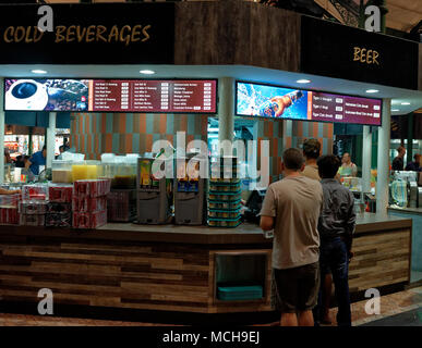 Lau Pa Sat, piscine hawker cale à Singapour Banque D'Images