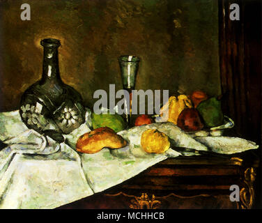 Bouteille en verre, et les fruits (Le Dessert) Banque D'Images