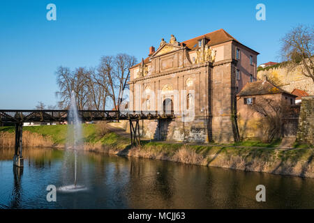 La porte du Rhin, Forteresse Gate, aujourd'hui musée de l'histoire, la ville de Breisach am Rhein, Breisgau, Bade-Wurtemberg, Allemagne Banque D'Images