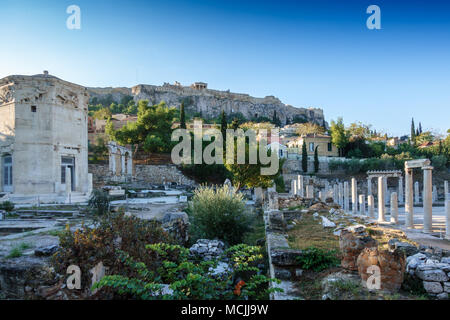 Anciennes ruines contre ciel, Athènes, Grèce Banque D'Images