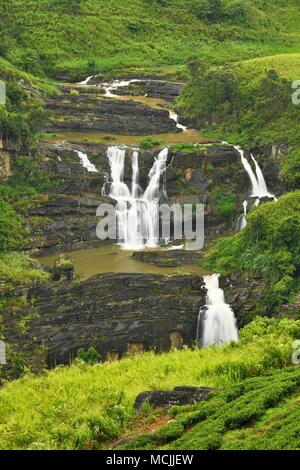 Sainte-claire's Falls, hauts plateaux du centre, Talawakale, Sri Lanka Banque D'Images