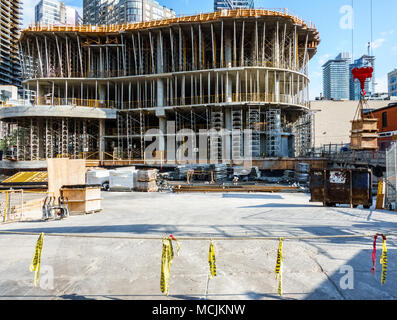 En construction building, Toronto, Canada Banque D'Images