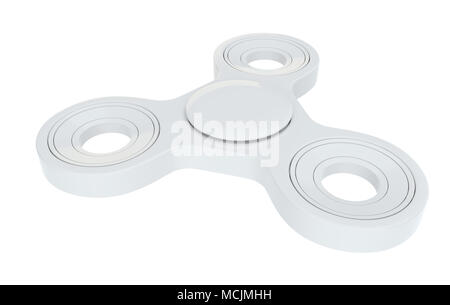 Fidget blanc Spinner Banque D'Images