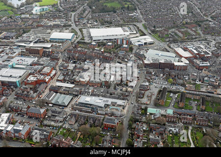 Vue aérienne de la ville centre, Manchester Altrincham Banque D'Images