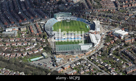 Vue aérienne de Headingley Cricket & stades de la ligue de rugby, Leeds, Royaume-Uni Banque D'Images