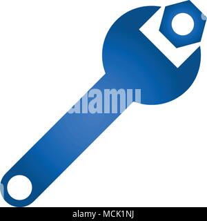 L'icône de clé à vis. vector illustration style plat. Illustration de Vecteur