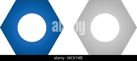 L'icône de boulon/écrou. vector illustration style plat. Illustration de Vecteur